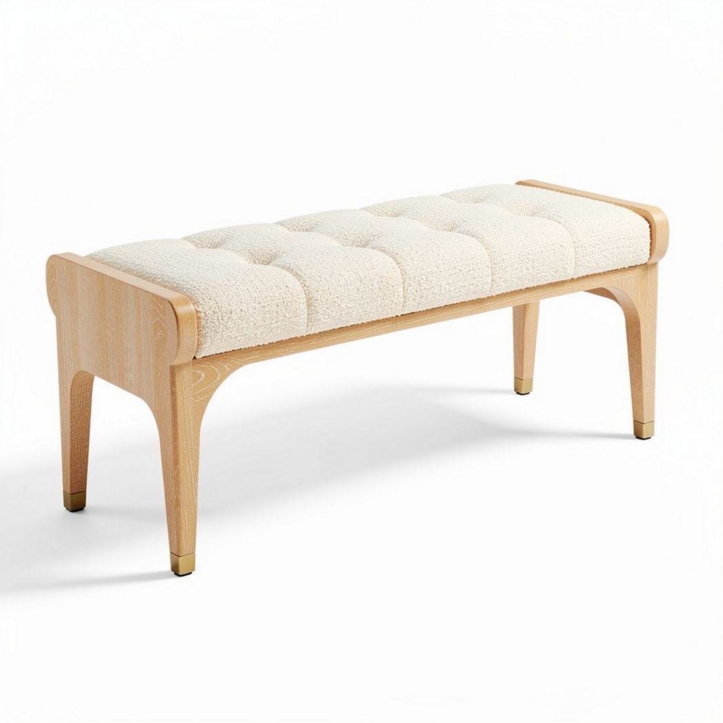 Bank met stoffen bekleding voor de entree - 115 x 40 x 45cm