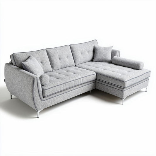 Hoekbank van stof voor de woonkamer - 200 x 90 x 80cm
