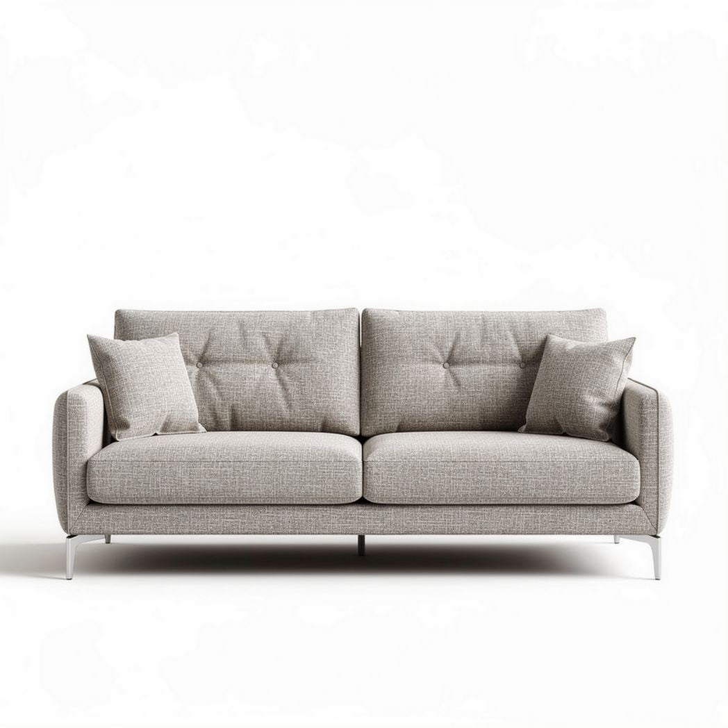Bank van stof voor de woonkamer met kussens - 190 x 85 x 80cm